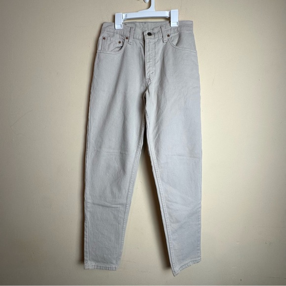 Levis Vintage 550 Jeans Tan Relaxed Fit Tapered Leg Womens Size 9 Med Y2K - Picture 16 of 16